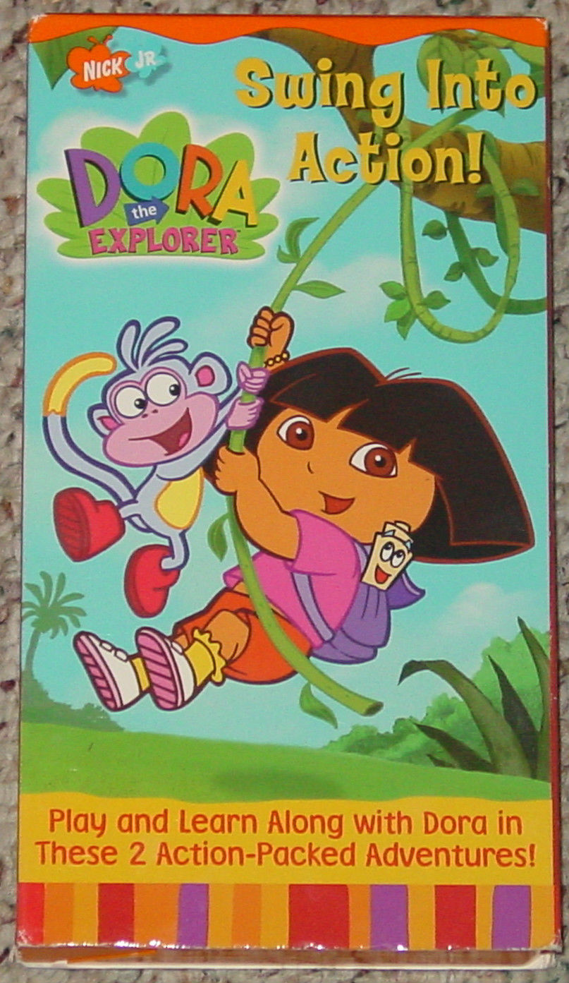 Show full-size image of VHS DORA THE EXPLORER SWING INTO ACTION VIDEO...