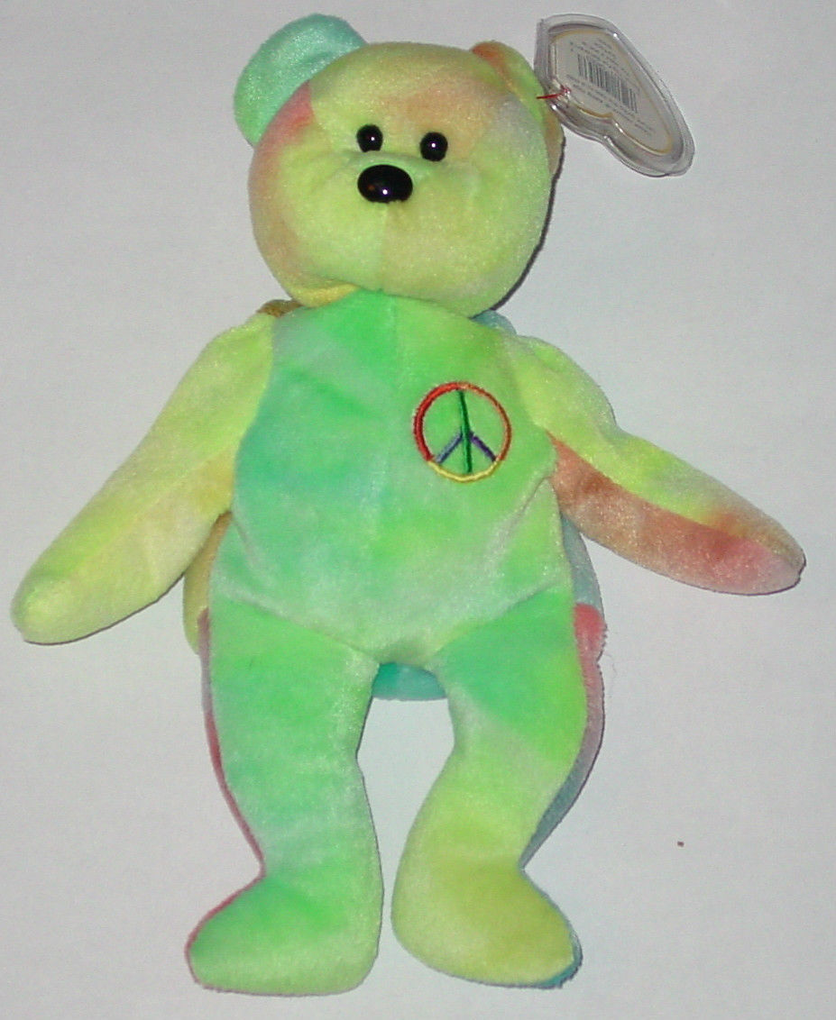 Ty Beanie Baby Peace Bear Beanbag Plush and 50 similar items