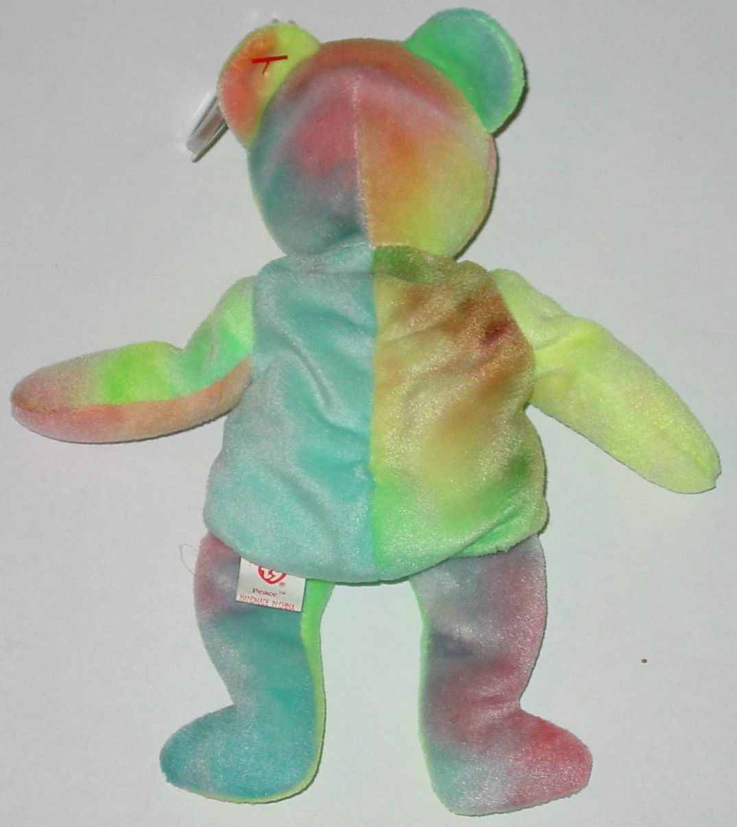 TY BEANIE BABY PEACE BEAR Beanbag plush Original TAG 1996 PE 4053 4TH