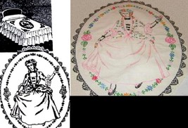 Southern Belle - Crinoline Lady Bedspread embroidery pattern LW729   - $5.00