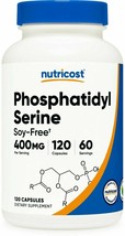 Phosphatidylserine 400mg, 120 Caps  Soy Free/ No Gluten NON GMO Nutricost - $17.59