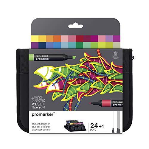 Winsor & Newton Promarker, Set of 24, Student Designer,0290030