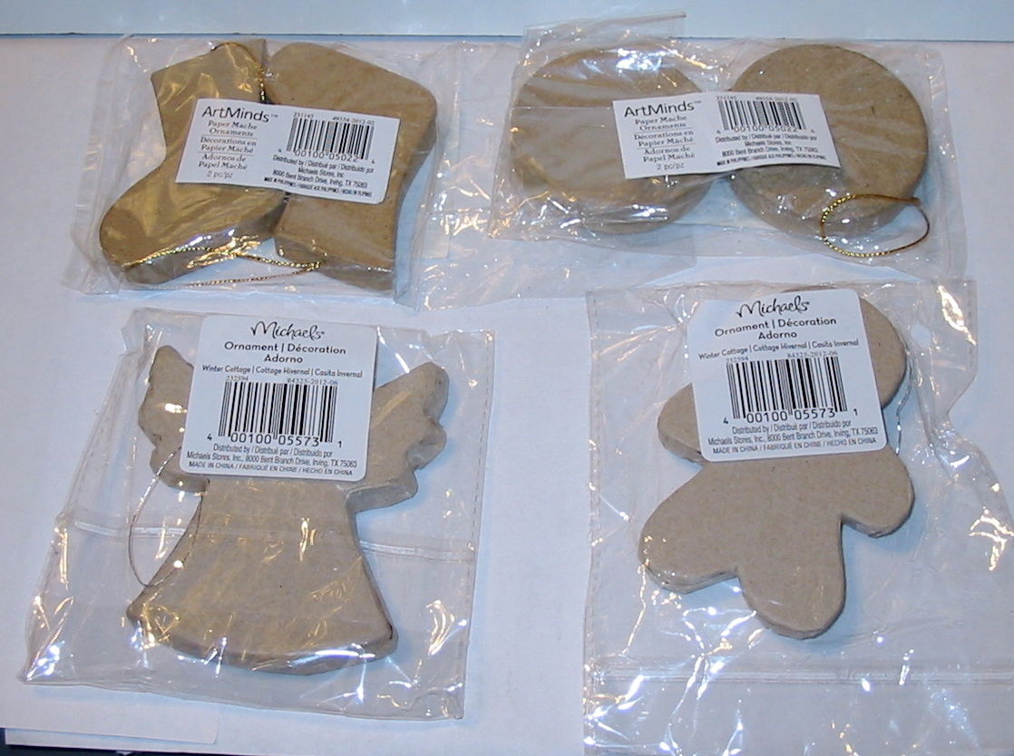 Christmas Michaels Paper Mache Ornaments By and similar items
