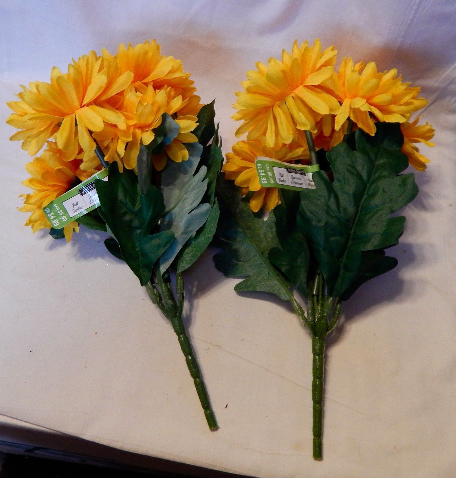 Ashland Fall Bushes Decor Picks Stems Fillers Yellow Flowers 2ea 12" x