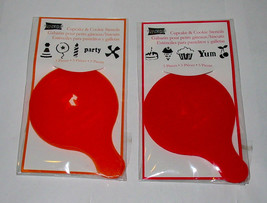 Cupcake & Cookie Stencils by Studio 18 colored sugars icings 2 sets 10 total 33B - $5.91