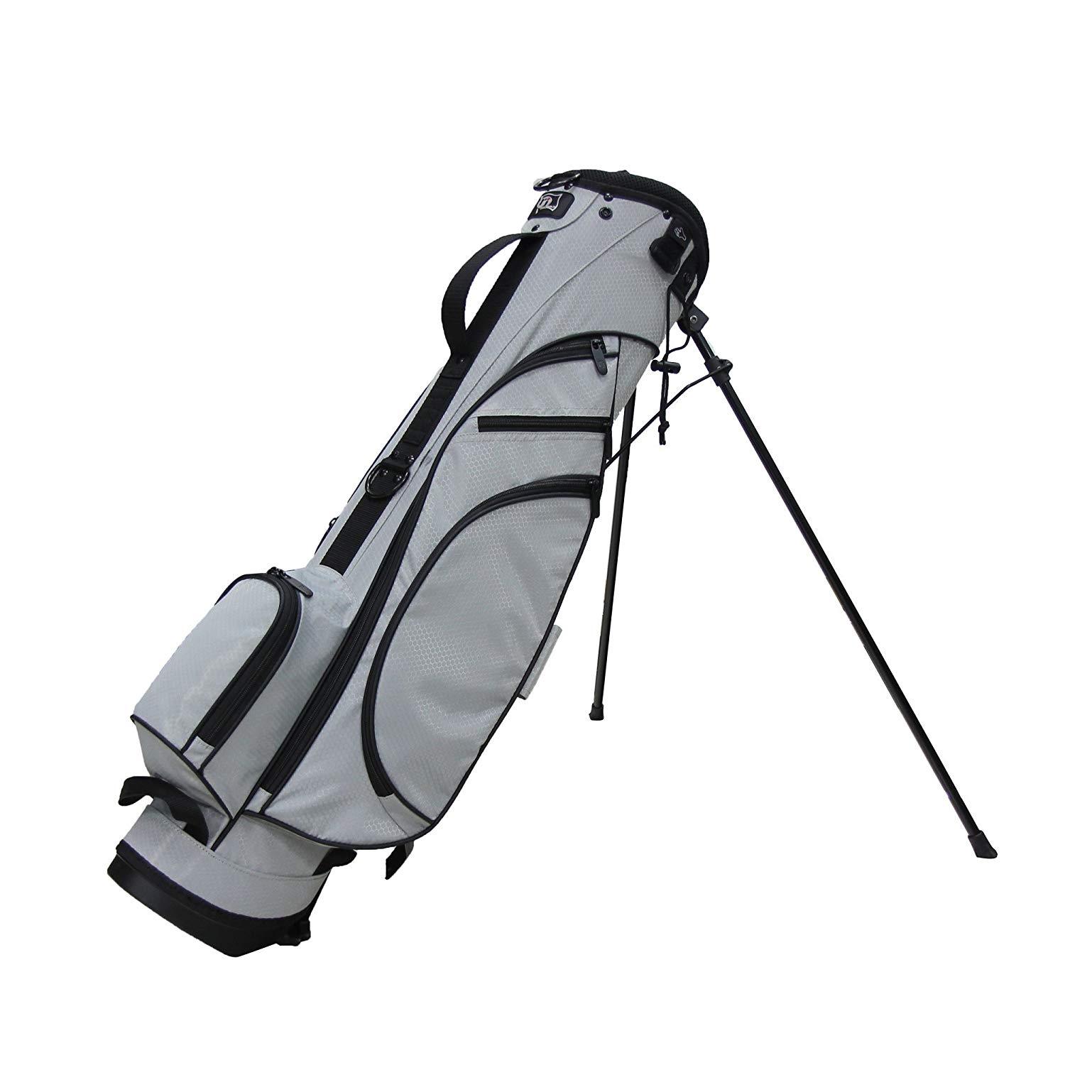 RJ Sports Typhoon 2 Golf Stand Bag, Grey/Black Golf Club Bags