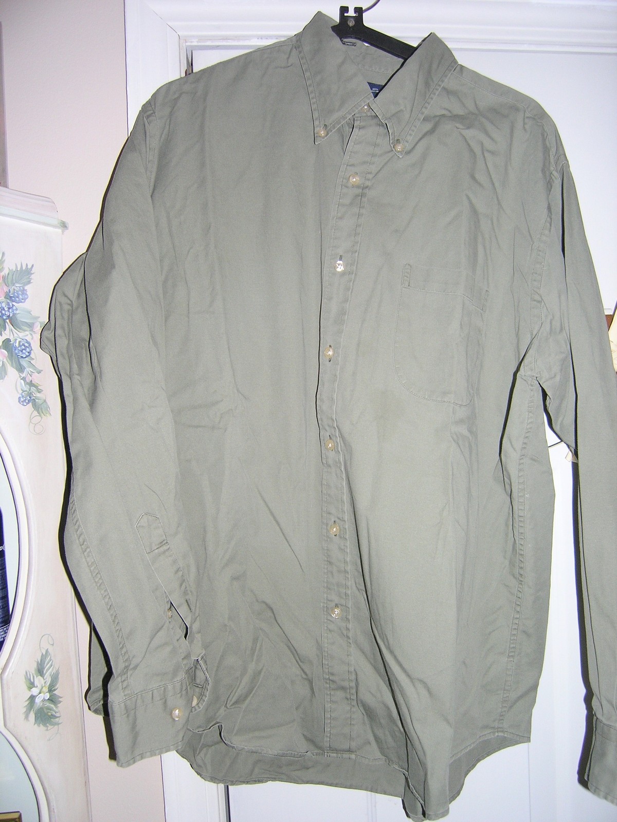 Lands End Mens Green dress shirt size Large - Casual Shirts