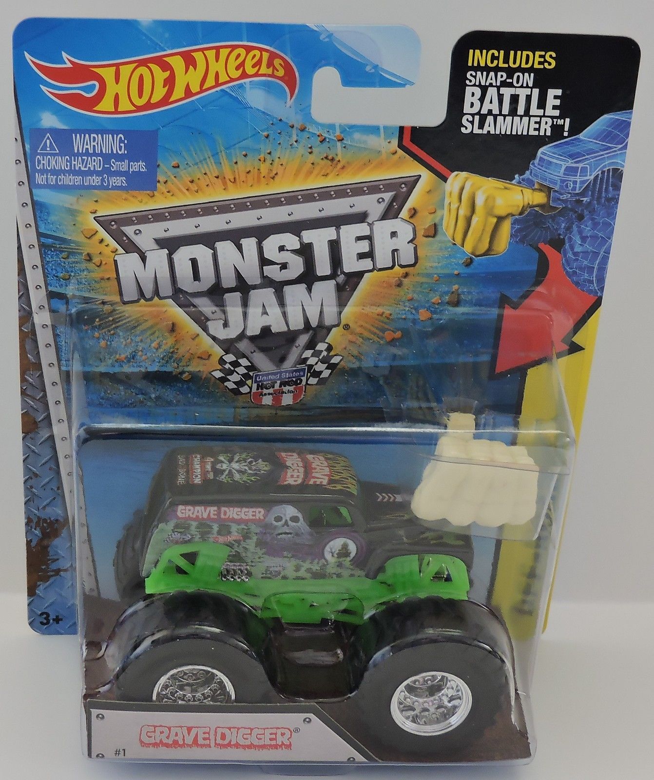 Monster Jam 1:64 Grave Digger Monster Truck, See-Thru Crew Series