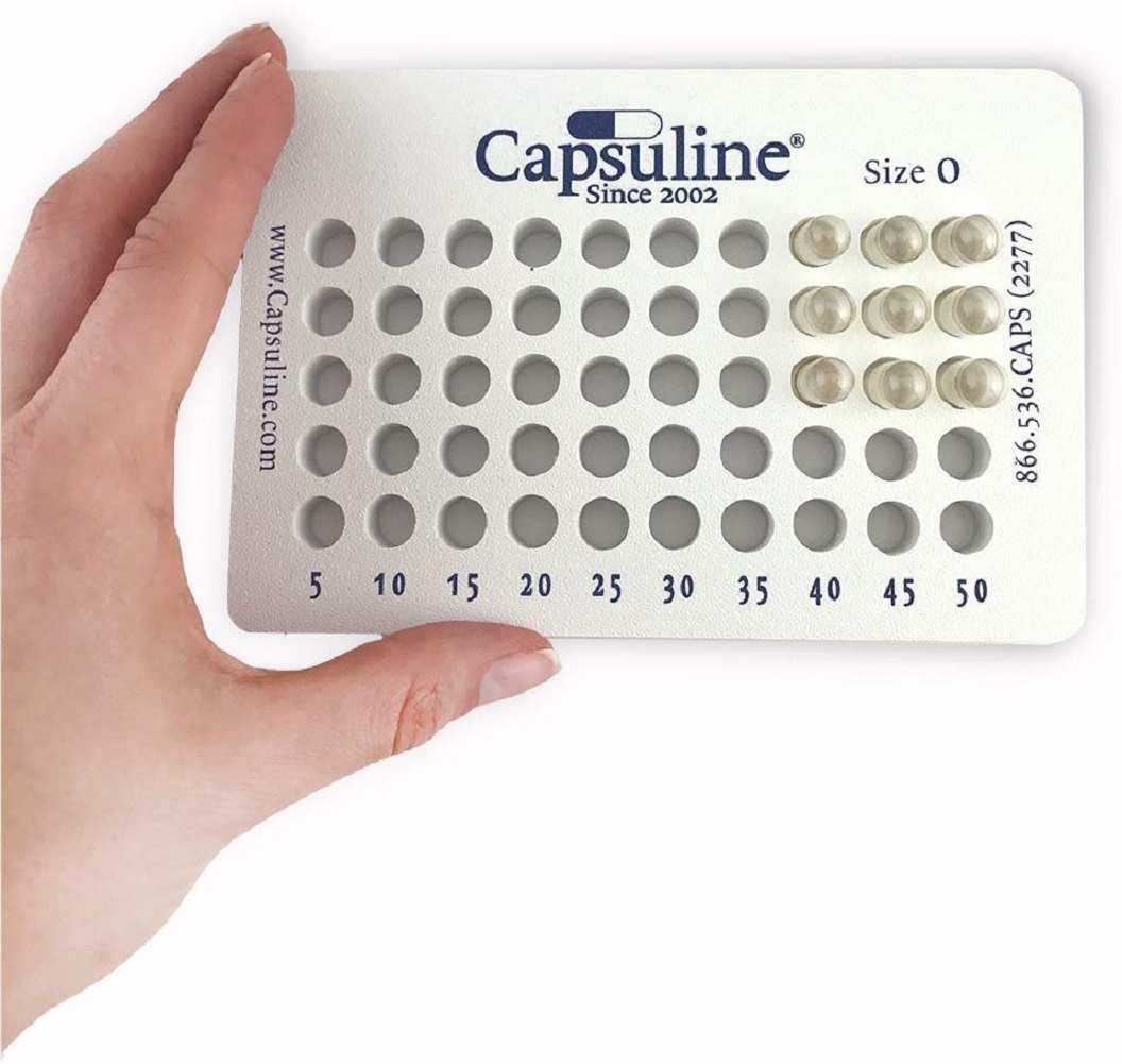 Size 0 Capsule Holding Tray by Capsuline - 50 Count