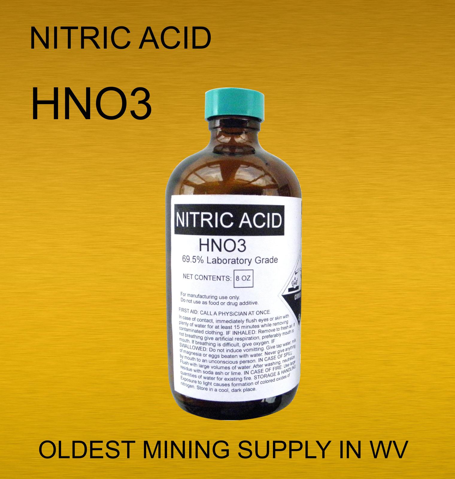 Nitric Acid 70 8 Oz Laboratory Grade Gold Recovery Aqua Regia Metal