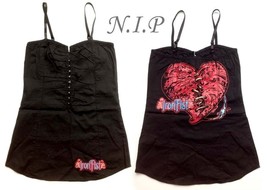 IRON FIST Bloody Torn Heart Camisole Top Punk Gothic Emo Hot Topic Visua... - $105.00