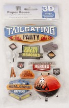 Paper House 3D Scrapbooking Sticker Set 13 Pcs Tailgating Party Football... - $6.61