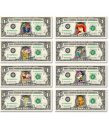 ONE(1) Cartoon Character on REAL Dollar Bill - Collectible Custom Cash Money $1 - $6.66
