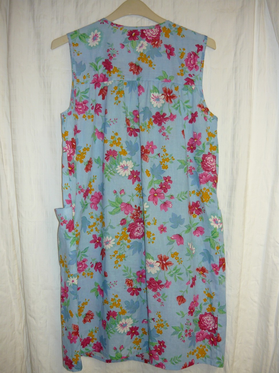 Sale~Blue Floral House Dress M/Lg. - Dresses