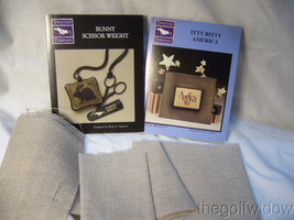 2 Twisted Threads Bunny Scissors Weight &b Itty Bitty America Patterns & Linen image 1