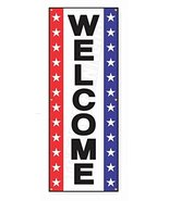 1.5 ft x 4 ft VERTICAL WELCOME BANNER Discount Car Dealership Automobile... - $24.49