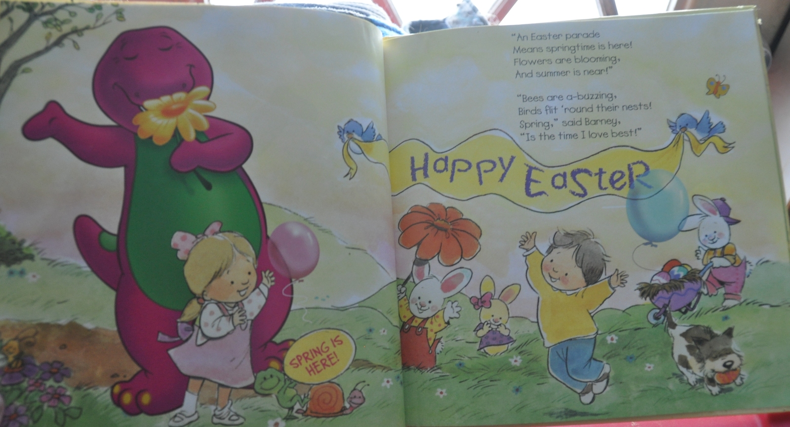 Purple Dinosaur Barneys Favorite Easter Stories Easter Parade And Egg