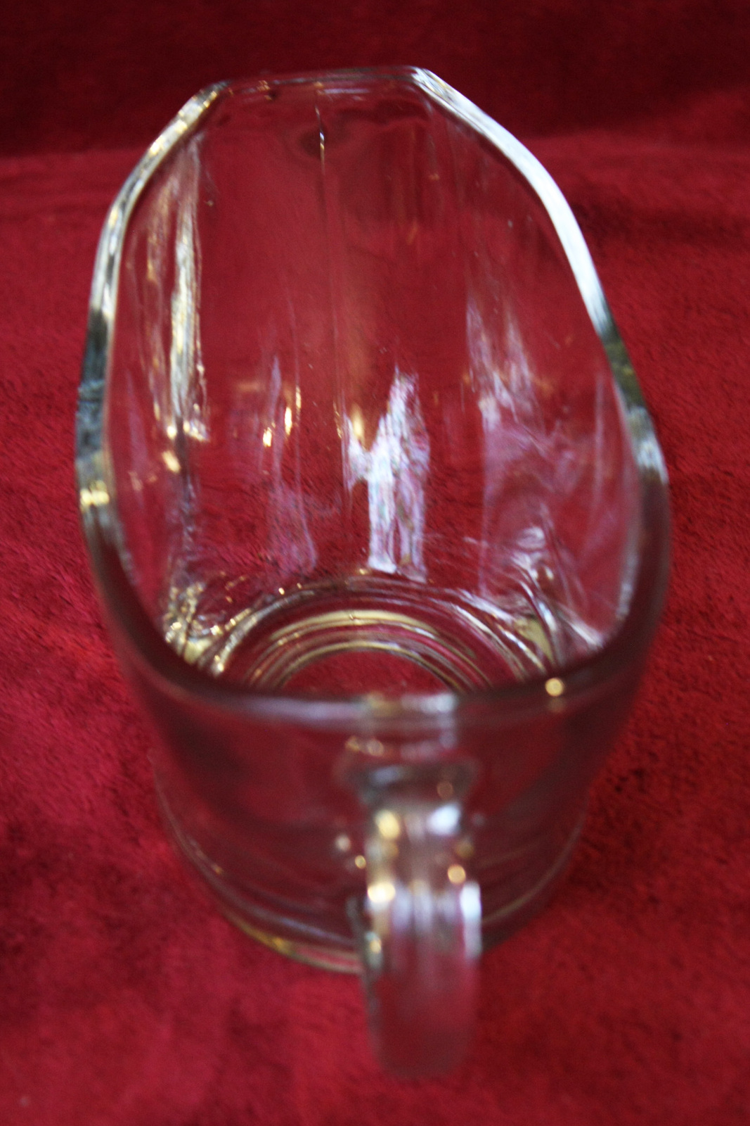 Anchor Clear Glass Gravy Boat 1028 USA 10oz Pottery & Glass