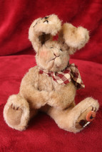 Folk Art Hand Made Brown Bunny Stuffed Animal - $14.99
