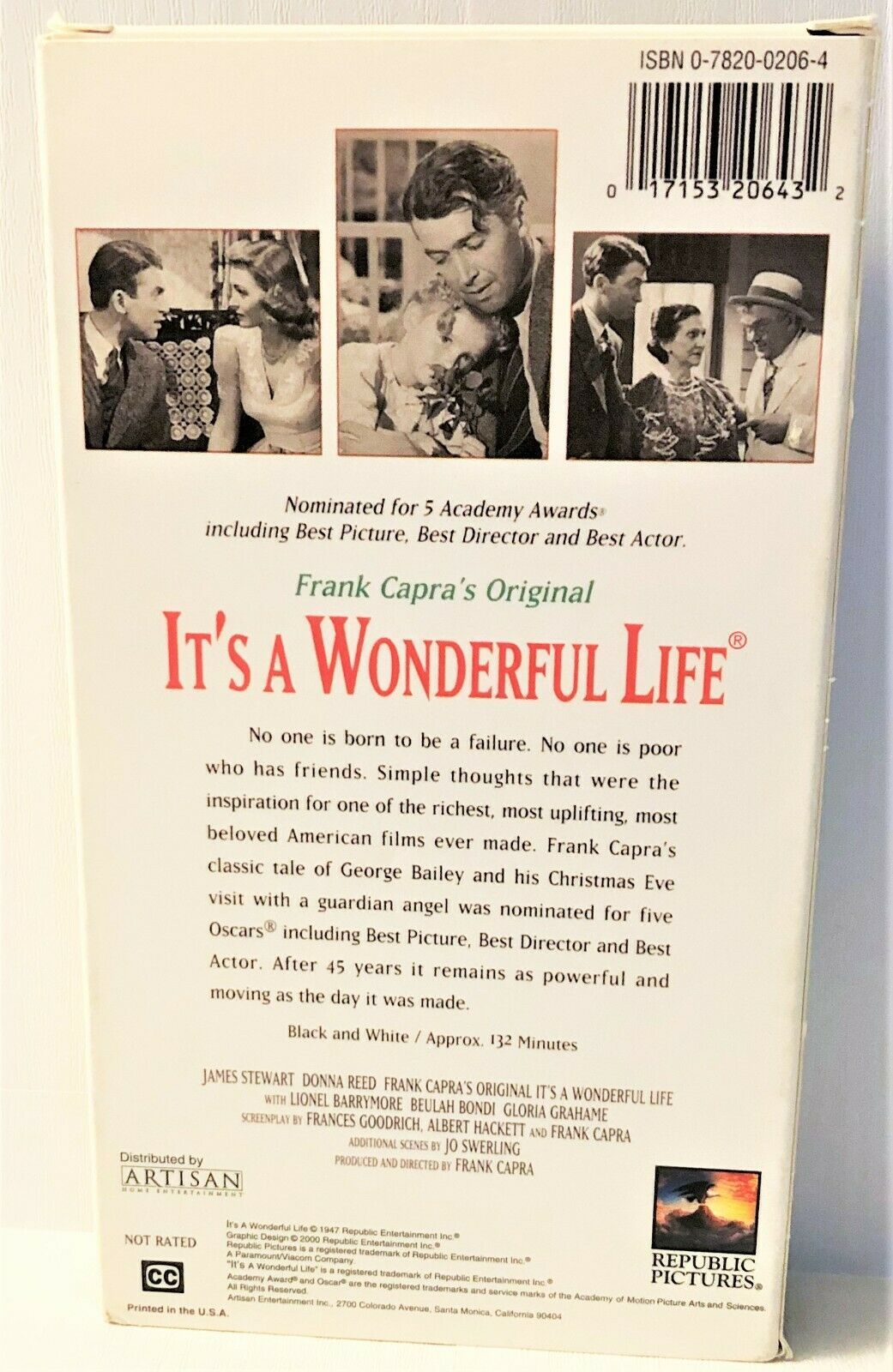IT'S A WONDERFUL LIFE VHS ORIGINAL UNCUT VERSION VHS Tape VHS Tapes