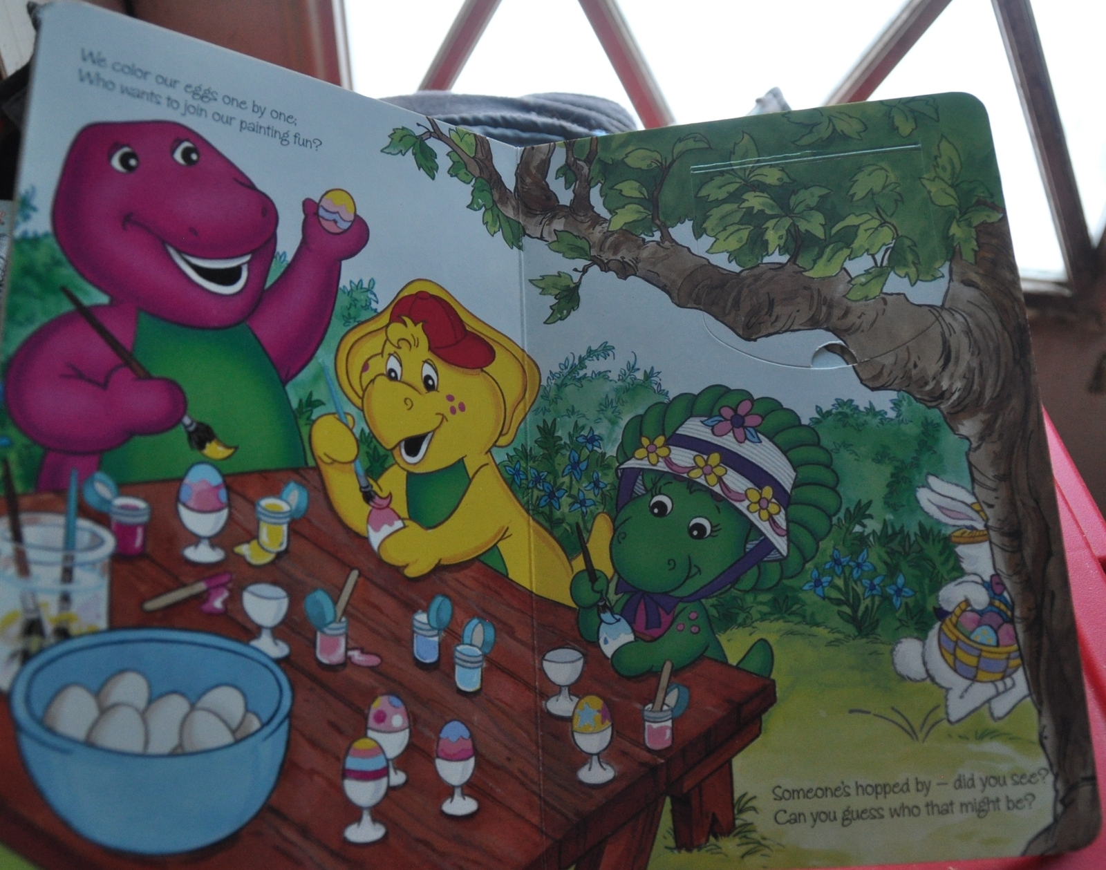 Board Book Barney The Purple Dinosaur Barneys Easter Party Lift The