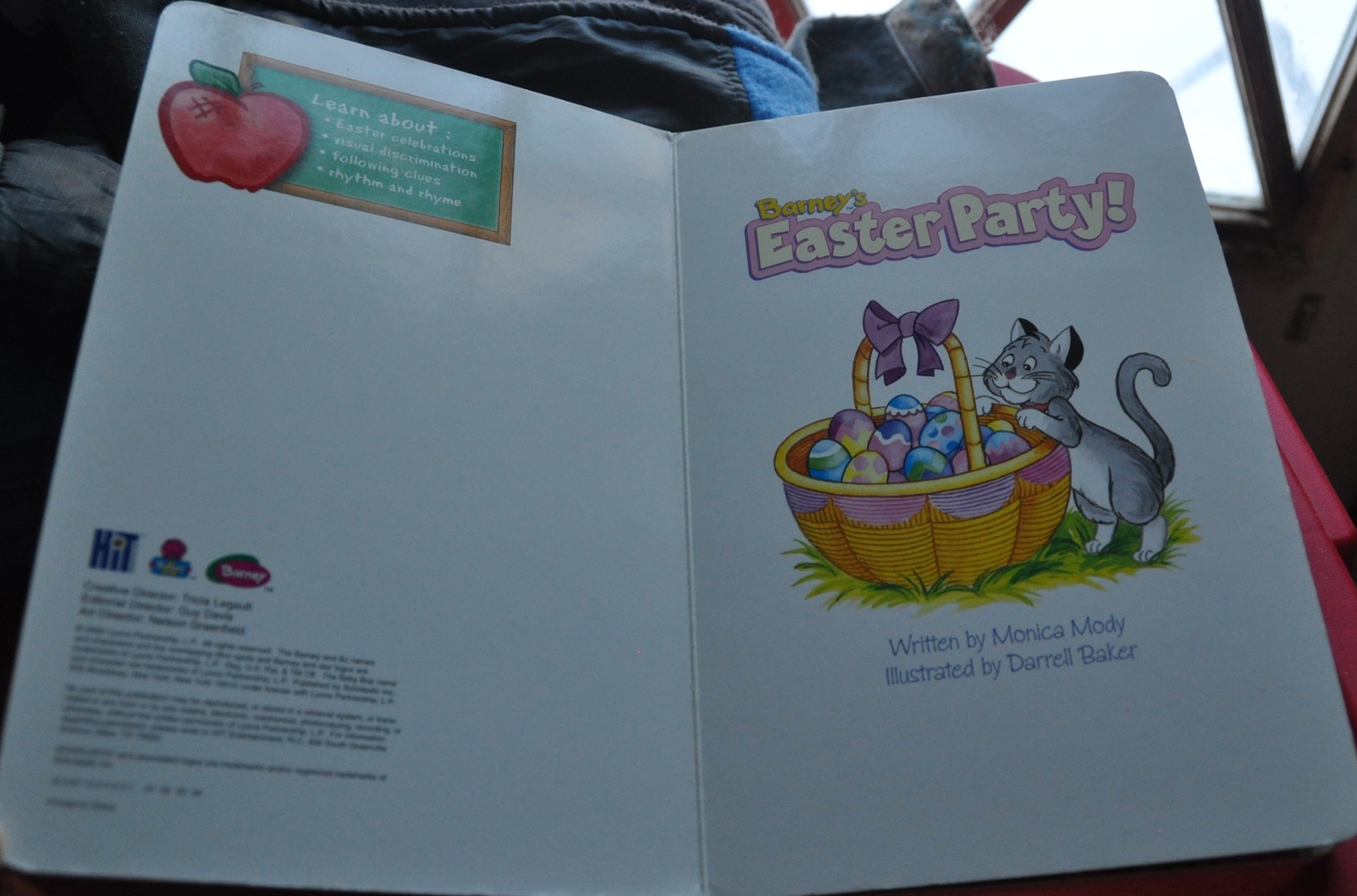 Board Book Barney The Purple Dinosaur Barneys Easter Party Lift The