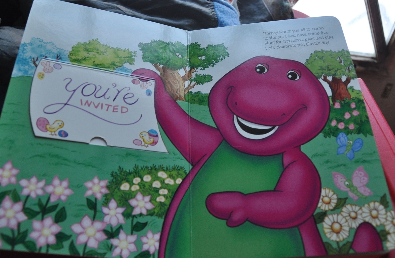 Board Book Barney The Purple Dinosaur Barneys Easter Party Lift The