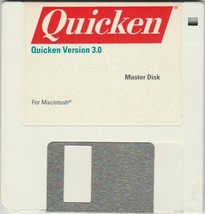 Quicken Version 3.0 Master Disk for Macintosh by Intuit ~ 3.5 disk ~ 1991 - $11.88
