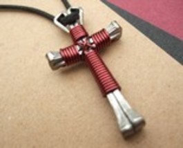 Buy 1 get 1 free Magenta Disciples cross  handcrafted necklace,brand new  - $8.49