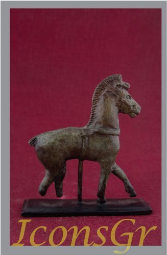 Ancient Greek Bronze Museum Statue Replica of Horse (1129) [Kitchen]