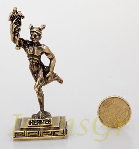 Ancient Greek Zamac Keyring Miniature Statue of Hermes (Gold) [Home]