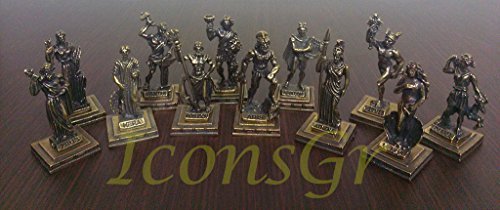 Ancient Statue Zamac Athena Greek Miniature Olympian God Pantheon Sculpture G