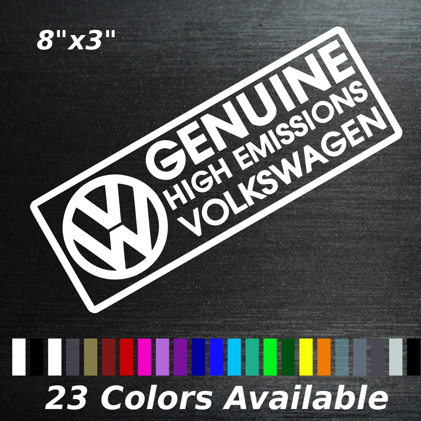Genuine High Emissions Volkswagen Decal Sticker VW