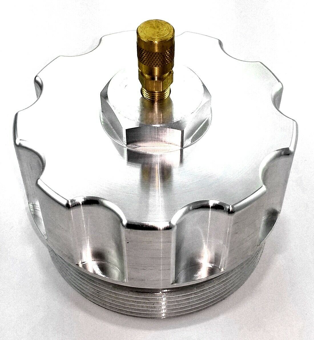 Billet Aluminum Fuel Filter and Oil Filter Cap Set w/ Test PortFord 6