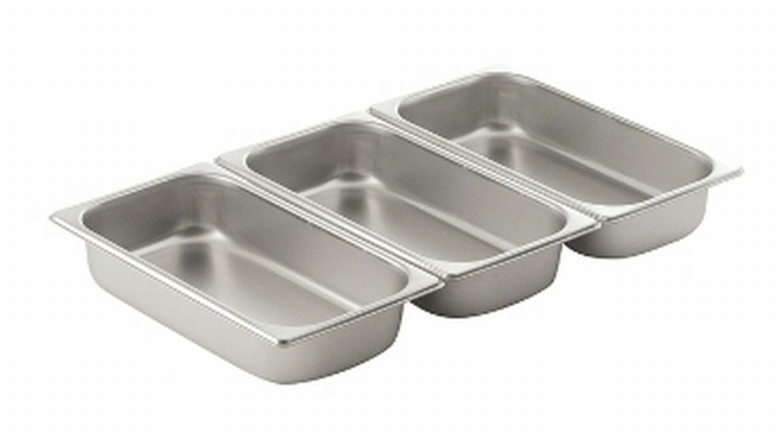 1/3 Size CHAFER PAN 3 PACK CATERING HOTEL CHAFING DISH ONE THIRD SIZE PANS
