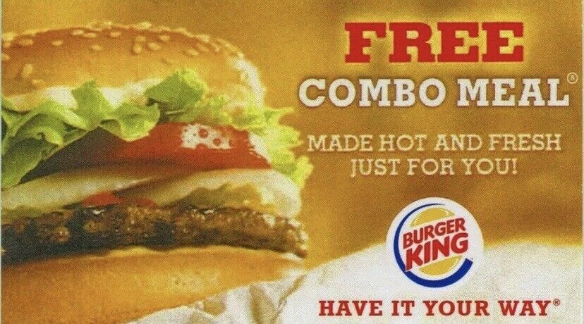 50 Burger King Combo Meal Deals- show original title  Original Text50 Burger ...