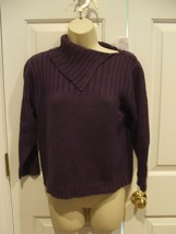 Nwt Newport News Aubergine Ramie Blend 3/4 Sleeve Sweater Small - $18.80