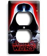 DARTH VADER RED GLOW HELMET STAR WARS DARK LORD OUTLET WALL PLATE ROOM A... - $11.99