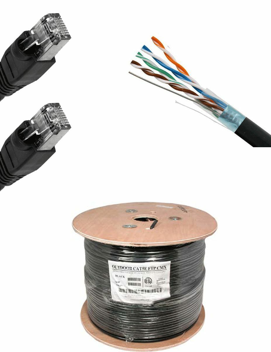 150'Ft Cat5'E Shielded Outdoor Cable Uv Direct Bury Rj45