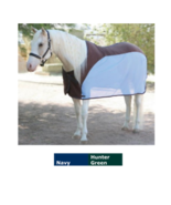 EOUS Fleece Mesh Turnout Sheet Navy and Green Size 57 - £16.42 GBP