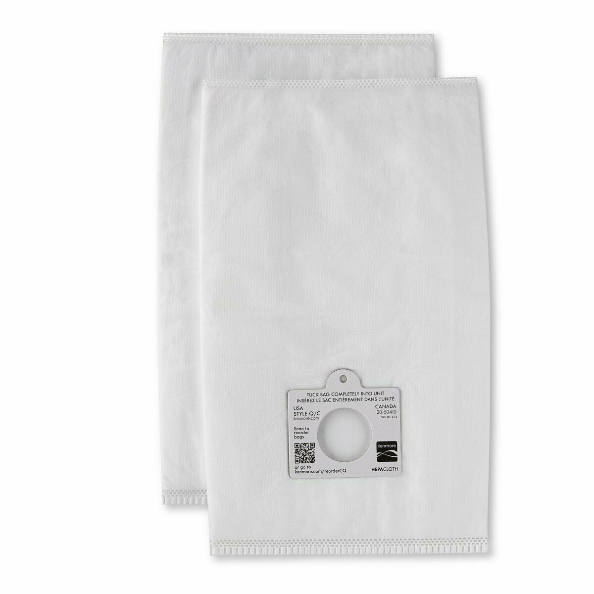 2 Pack Kenmore Q/C 53291 Style Q HEPA Vacuum Bags Cleaner for Canister Vacuums Vacuum Cleaner Bags