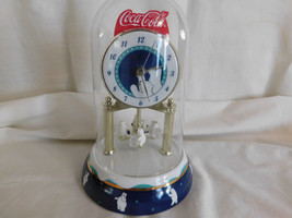 Coca-Cola Anniversary Revolving Polar Bear Dome Clock - $25.99