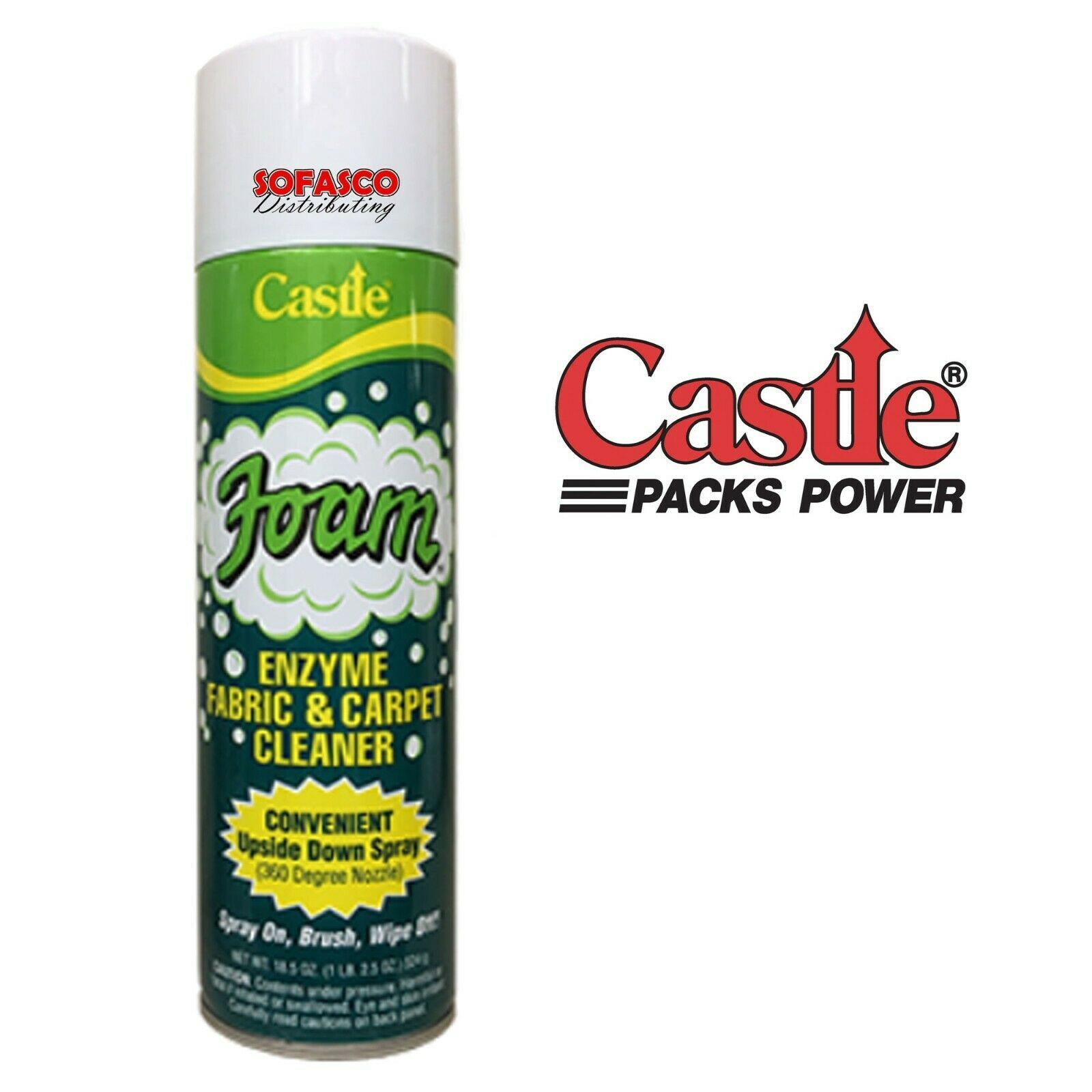 Castle Foam Enzyme Fabric & Carpet Cleaner Remove Pet Odors Stains 3 Pack Cleaning Products