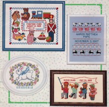 Cross Stitch Toyland Bunny Guardian Angels New Baby Birth Samplers Pattern Book - $13.99