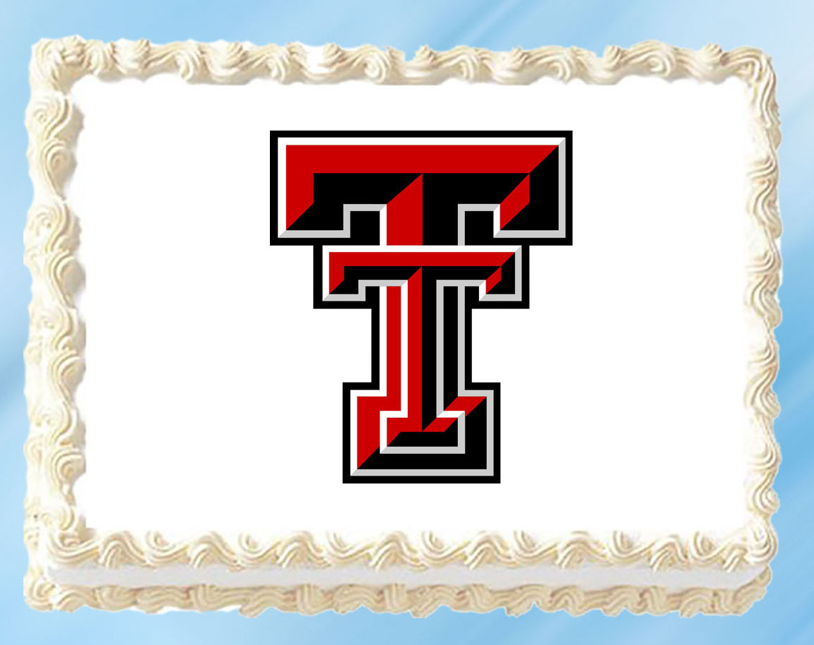 Texas Tech Edible Image Topper Cupcake Frosting 1/4 Sheet 8.5 x 11