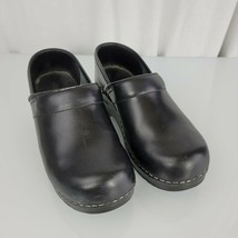 Dansko Black Leather Closed Back Clogs - size 36/US 5.5 Nursing Slip On Shoes - $29.69
