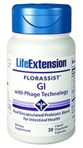 3 PACK Life Extension Florassist GI with Phage Technology probiotic stomach image 2