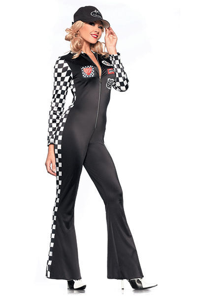 Be Wicked 2pc Sexy Racer Race Car Driver Jumpsuit Womens Costume Bw839