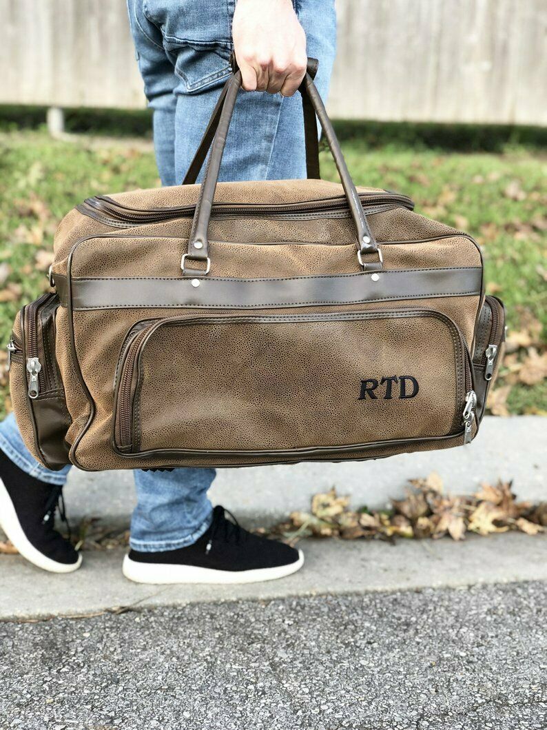 Personalized Men&quot;s Leather Bag, Tote, Gym Bag, Carry On, Duffel bag - Luggage