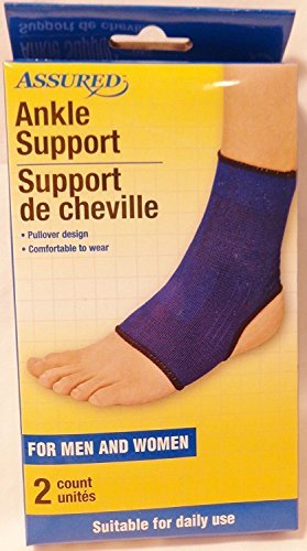 2 COUNT - ASSURED ANKLE SUPPORT COMPRESSION SLEEVES PER PACKAG { MEN & WOMEN }